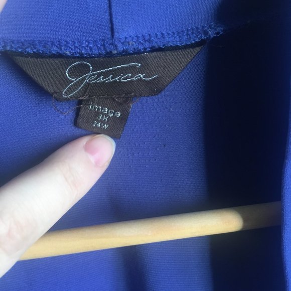 (3/$35) Indigo bolero in great condition (Jessica brand) 24W size - Picture 3 of 8